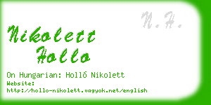 nikolett hollo business card